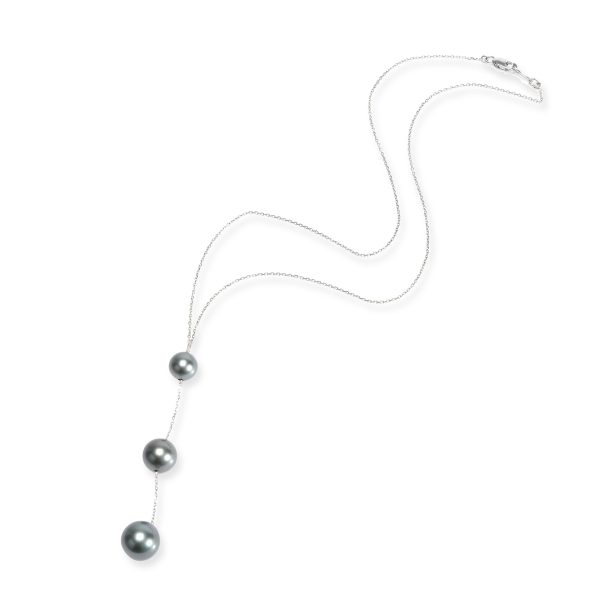 105938 pv Blue Nile Pearl Drop Necklace in 18K White Gold