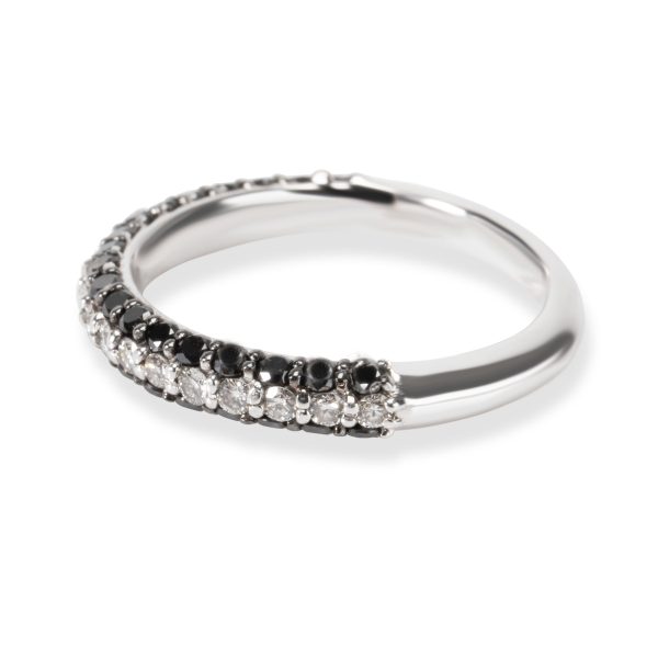 105950 sv Black White Diamond Band in 14K White Gold 060 CTW