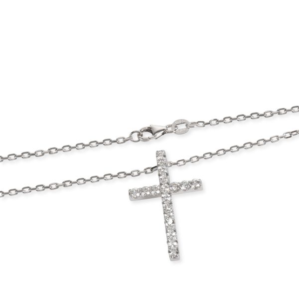 105952 clasp 439cb774 aa8d 44b5 b0cc da9aecc70397 Diamond Cross Necklace in 18K White Gold 102 CTW