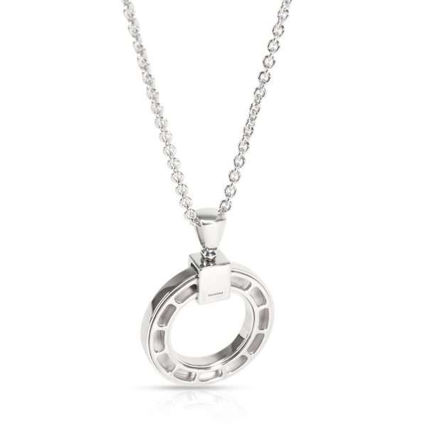 106071 bv Bulgari Bulgari Open Circle Diamond Necklace in 18K White Gold 008 CTW