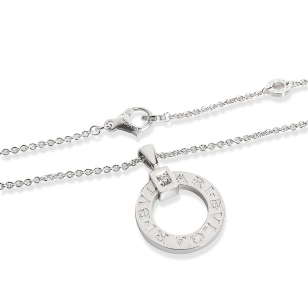 106071 clasp Bulgari Bulgari Open Circle Diamond Necklace in 18K White Gold 008 CTW