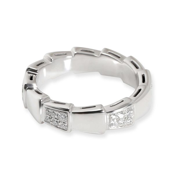 106072 bv Bulgari Viper Diamond Ring in 18K White Gold 043 CTW