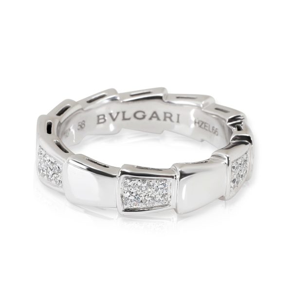 106072 fv Bulgari Viper Diamond Ring in 18K White Gold 043 CTW