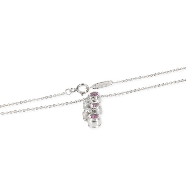 106183 clasp 0bc3ab0f 12f1 4986 a4fd f764801cb924 Tiffany Co Bubble Pink Sapphire Diamond Necklace in Platinum 010 CTW