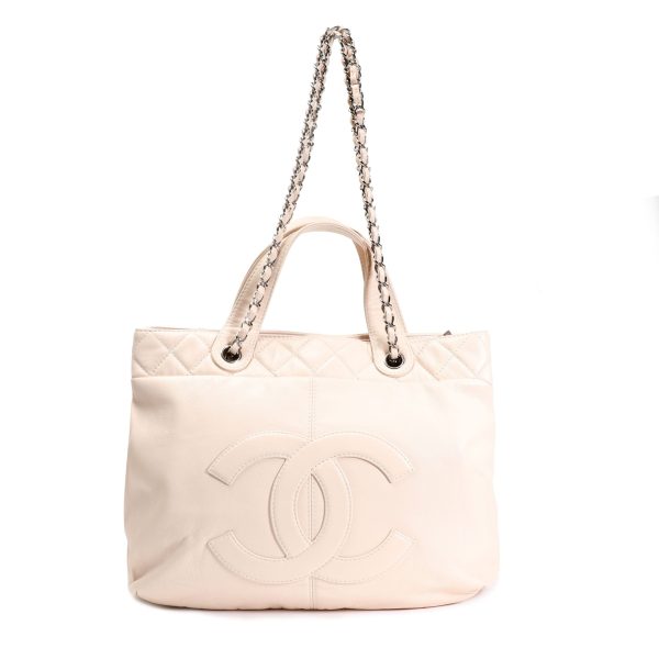 106282 ad3 Chanel Pale Pink Leather Trianon Shopping Bag