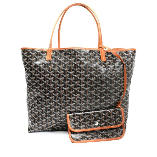 106330 fv e1d9912e 30c9 4e18 bad6 f142f925bb99 Goyard Black Tan Goyardine Saint Louis GM Tote