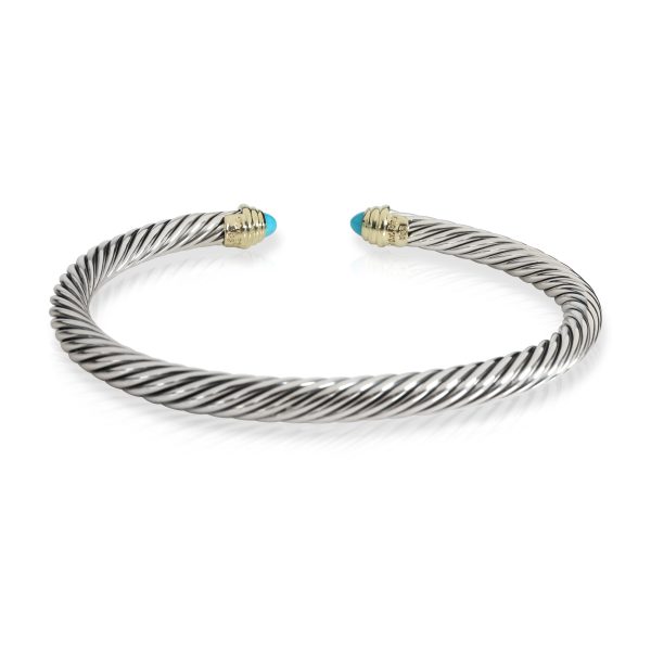 106361 bv David Yurman Cable Bracelet with Turquoise in 14K Yellow GoldSterling Silver