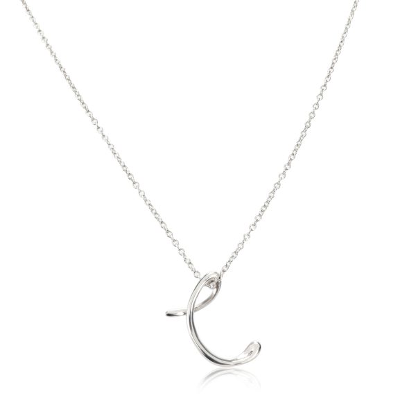 106362 fv Tiffany Co Elsa Peretti Initial C Necklace in Sterling Silver