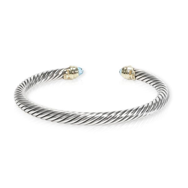 106377 bv af260fc0 b430 43ad bfd3 2cf3961a236a David Yurman Cable Bracelet with Blue Topaz in 14K Yellow GoldSteel