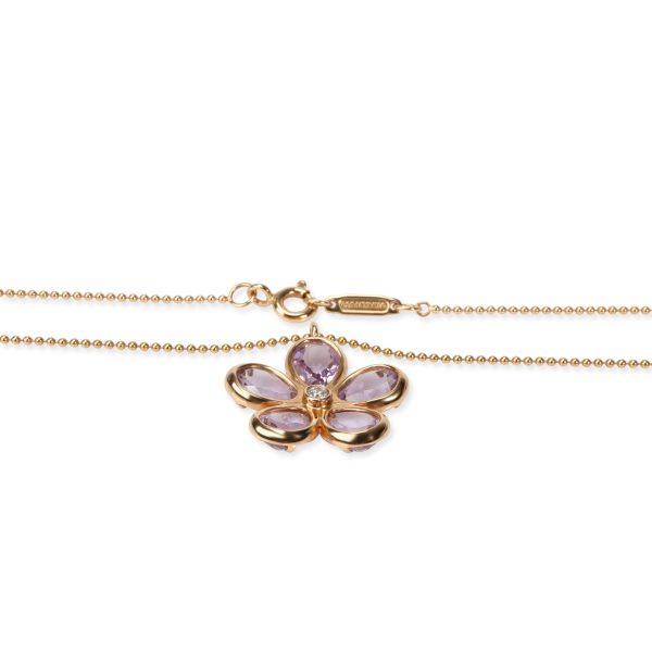 106420 clasp db1ff3f3 2fa2 461c b010 e57155de9ddf Tiffany Co Enchant Diamond Amethyst Necklace in 18K Rose Gold 002 CT