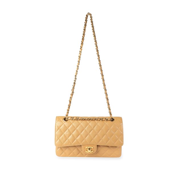 106452 bv 7c6d3dd3 2696 4a5c ac12 fbcf216eb5b3 Chanel Tan Caviar Quilted Classic Medium Double Flap Bag