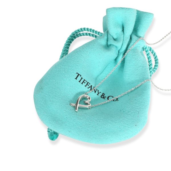 106469 box Tiffany Co Paloma Picasso Loving Heart Necklace in Sterling Silver