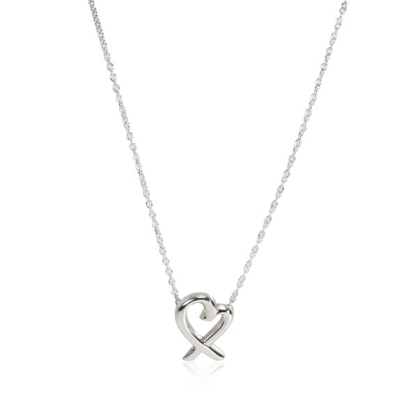 106469 fv Tiffany Co Paloma Picasso Loving Heart Necklace in Sterling Silver