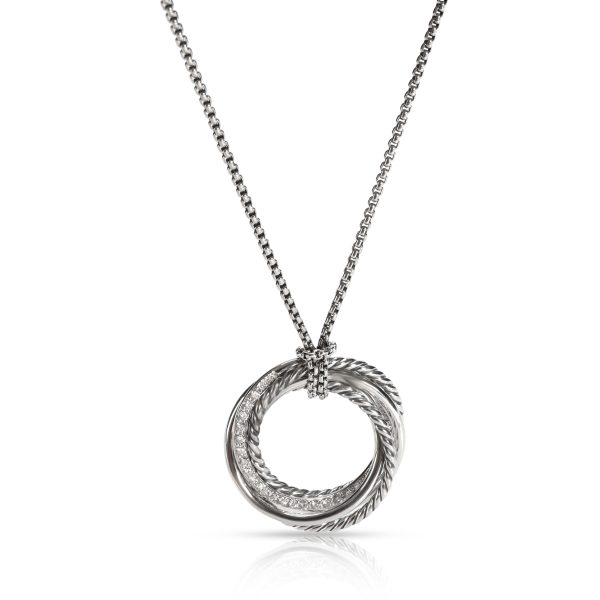 106573 fv c48051c0 db33 40cb 8306 56e119930e95 David Yurman Crossover Collection Diamond Necklace in Sterling Silver 06 CT