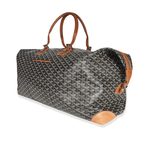 106607 sv faab483e 7312 41a0 ba0b f83ec8db570f Goyard Black Tan Goyardine Boeing 65 Duffle Bag