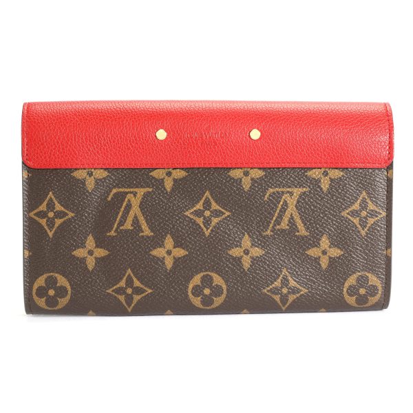 106627 pv Louis Vuitton Monogram Canvas Cerise Leather Pallas Wallet