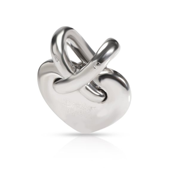 106648 bv Chaumet Liens Croises de Coeur Pendant in 18K White Gold 012 CTW