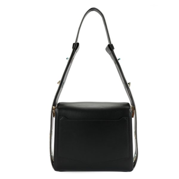 106663 pv a4701eb5 49ac 42af b0a7 7093267bd865 Givenchy Black Canvas Leather Medium Eden Bag