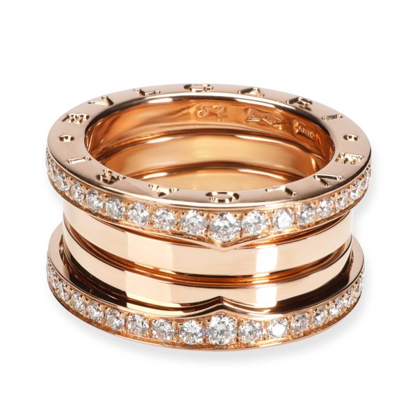 106703 fv Bulgari Bzero1 Diamond Ring in 18K Rose Gold 156 CTW