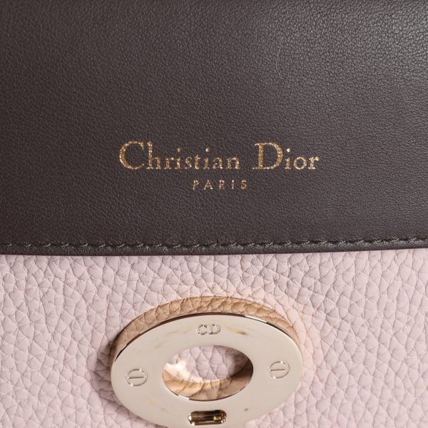 106731 ad2 Dior Pale Pink Pebbled Leather BeDior Small Flap Bag