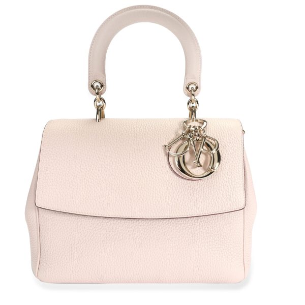 106731 fv Dior Pale Pink Pebbled Leather BeDior Small Flap Bag