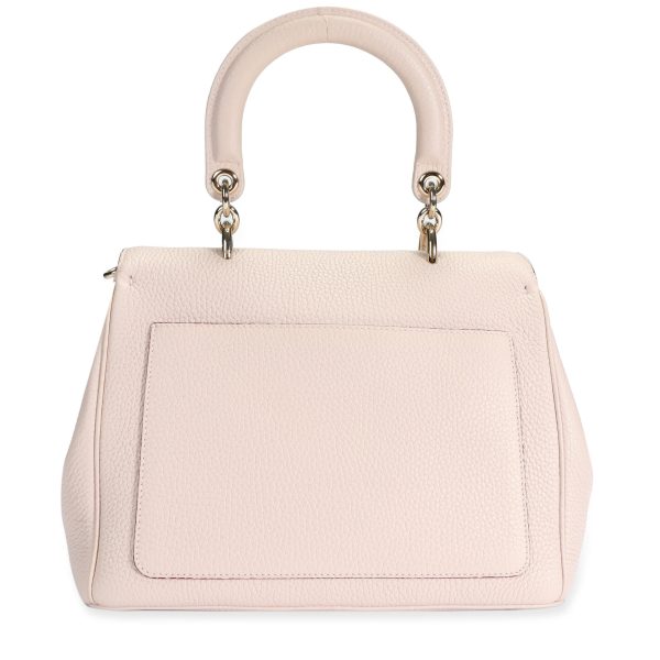 106731 pv Dior Pale Pink Pebbled Leather BeDior Small Flap Bag