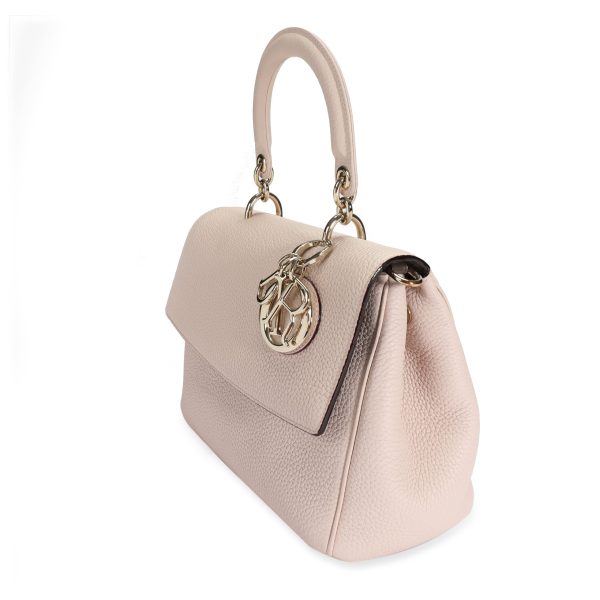 106731 sv Dior Pale Pink Pebbled Leather BeDior Small Flap Bag