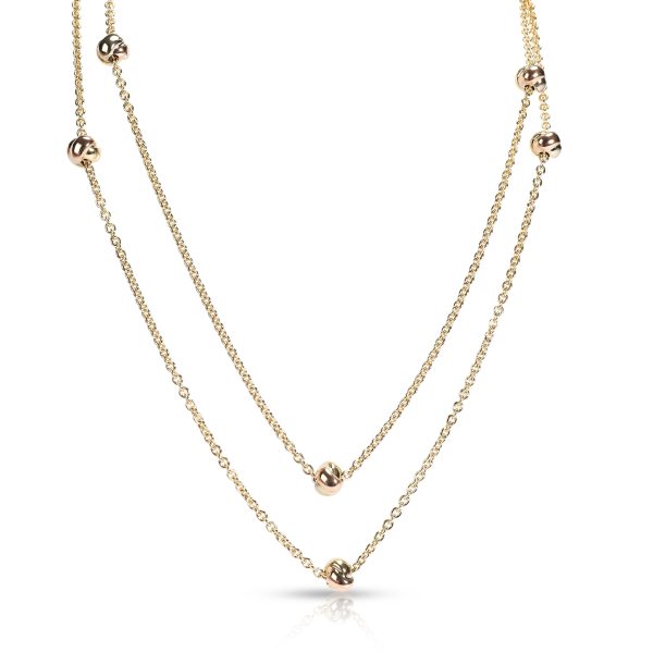 106809 fv Cartier Trinity Station Necklace in 18KT Tri Colored Gold