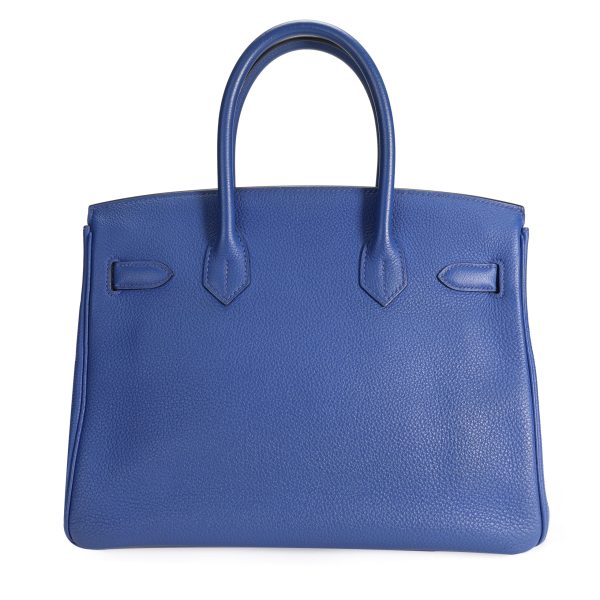 106832 pv Herm√®s Bleu √âlectrique Cl√©mence Birkin 30 with Palladium Hardware