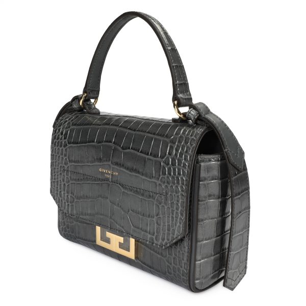 106890 sv Givenchy Storm Grey Crocodile Effect Mini Eden Bag