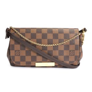 106895 fv Louis Vuitton Monogram Reverse Dauphine Shoulder Bag Brown