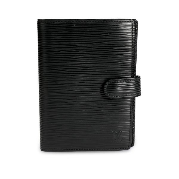 106922 fv 61768546 9d0a 4f22 834d ac396f4a2a7d Louis Vuitton Black Epi Leather Small Ring Agenda Cover