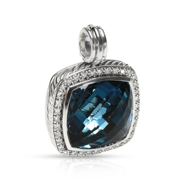 106925 fv c214b58b 7564 4f84 82bb 6001eaf8a782 David Yurman Albion London BlueTopaz Diamond Pendant in Sterling Silver 072 CTW