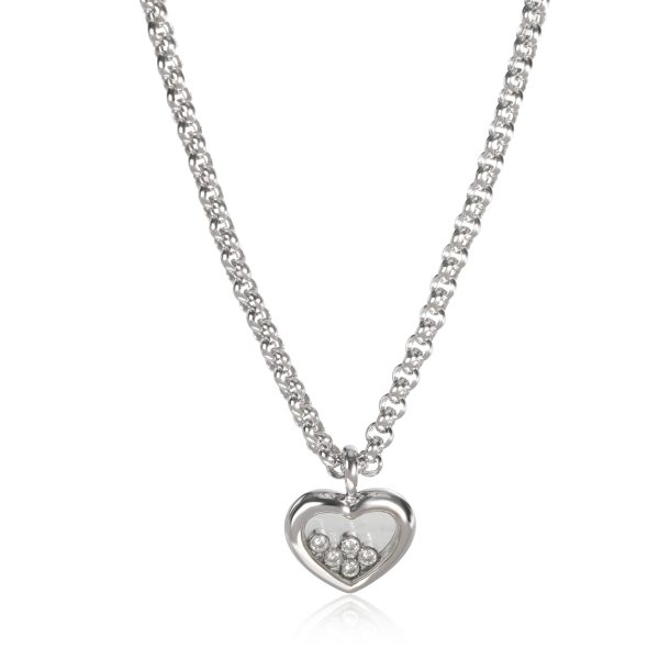 106983 fv Chopard Happy Diamonds Necklace in 18K White Gold 025 CTW