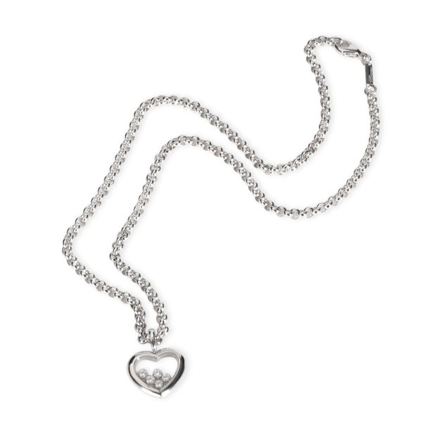 106983 pv Chopard Happy Diamonds Necklace in 18K White Gold 025 CTW