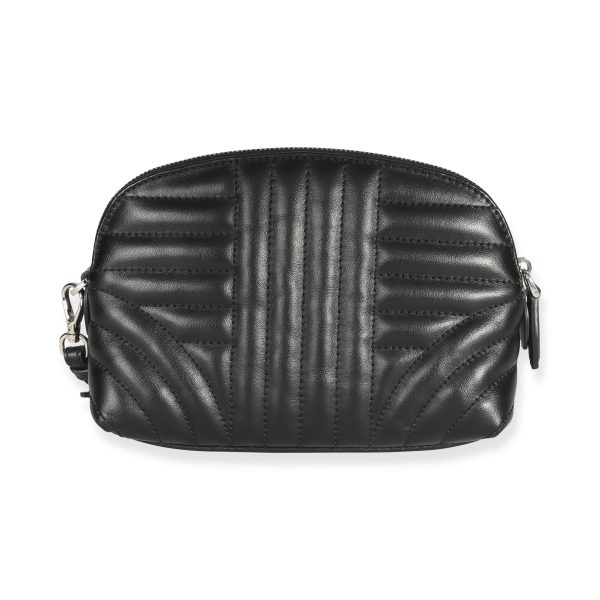 107055 pv Prada Black Leather Diagramme Wristlet