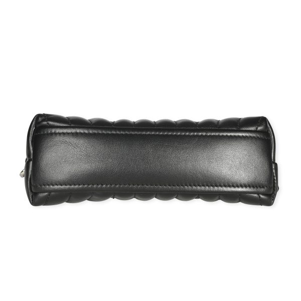 107055 stamp Prada Black Leather Diagramme Wristlet