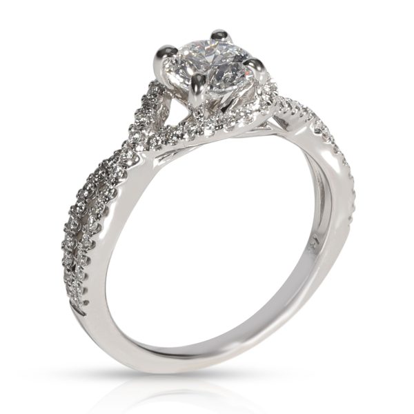 107057 pv Blue Nile Diamond Engagement Ring in 14K White Gold GIA Certified G VVS2 102CTW