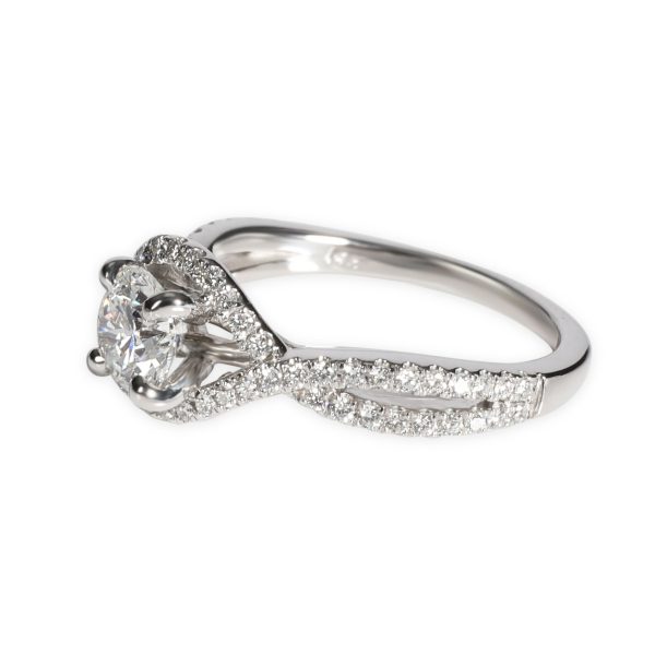 107057 sv Blue Nile Diamond Engagement Ring in 14K White Gold GIA Certified G VVS2 102CTW