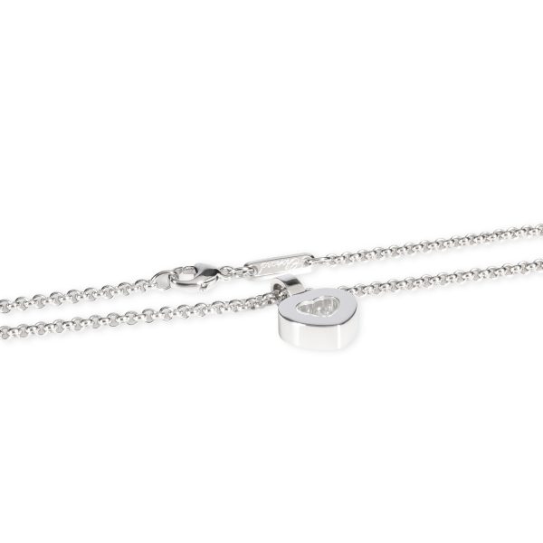 107099 clasp fa507db5 a49f 42e9 84b4 add4b9cb21a6 Chopard Happy Heart Diamond Necklace in 18K White Gold 005 CTW