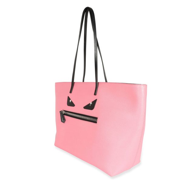 107165 sv fb4c415f f1f9 440e 9976 4485173ea7d3 Fendi Pink Vitello Elite Leather Monster Roll Tote