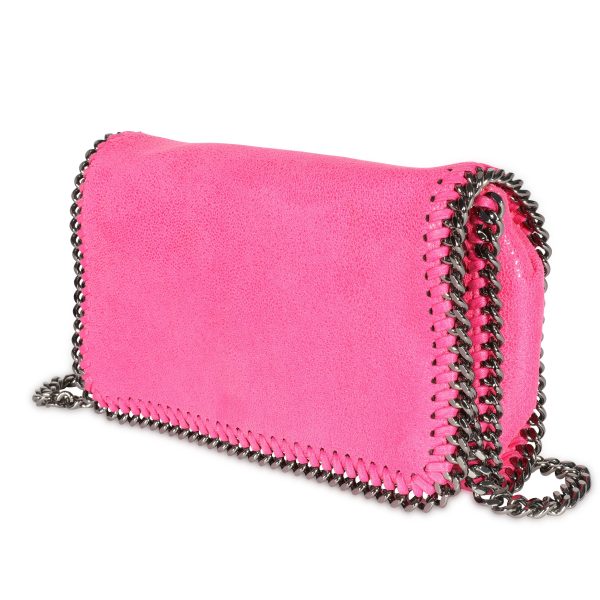 107169 sv Stella McCartney Hot Pink Shaggy Deer Falabella Crossbody Bag