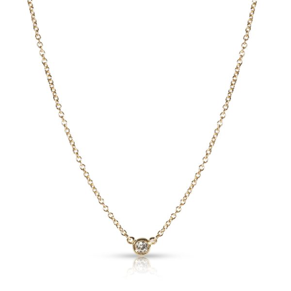 107284 fv e4adcdd2 d721 44bb 8d54 0532edb20af4 Tiffany Co Elsa Peretti Diamonds by the Yard Necklace in 18K Gold 005 CTW