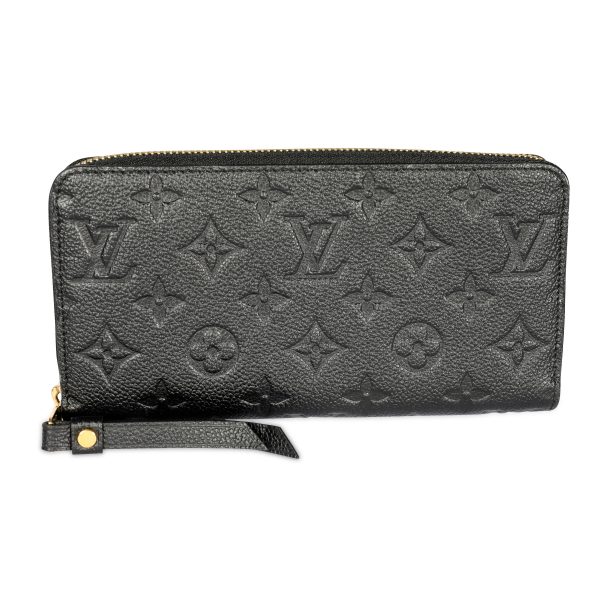 107293 fv Louis Vuitton Black Monogram Empreinte Zippy Wallet