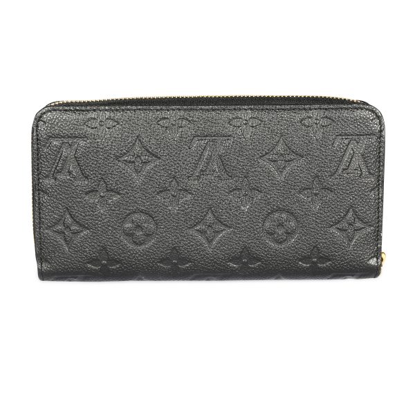 107293 pv Louis Vuitton Black Monogram Empreinte Zippy Wallet