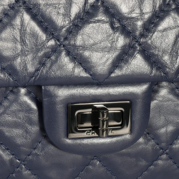 107405 ad2 7db83fea 4ffb 4c2d a302 29eb83bc9ea9 Chanel Navy Quilted Aged Calfskin 255 Reissue 226 Bag