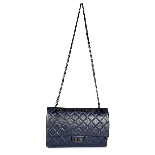 107405 bv da02a216 12f0 4f0f 8682 7374702c3cea Chanel Navy Quilted Aged Calfskin 255 Reissue 226 Bag