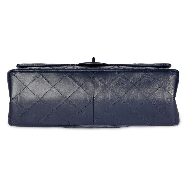 107405 stamp c3cffdc6 352f 4b6b 8a60 ff348a25a7f4 Chanel Navy Quilted Aged Calfskin 255 Reissue 226 Bag