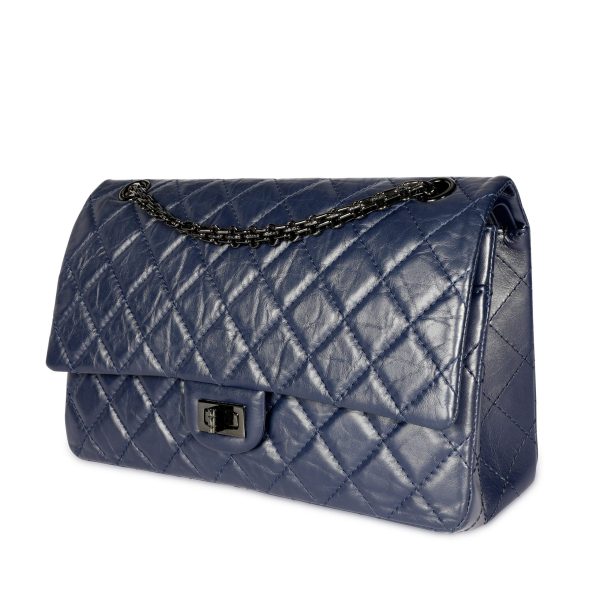 107405 sv ddd93fc4 49b0 4764 adc0 b0cbb17a6752 Chanel Navy Quilted Aged Calfskin 255 Reissue 226 Bag