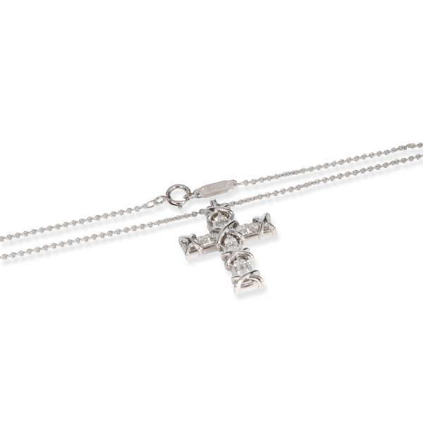 107439 clasp Tiffany Co Schlumberger Diamond Necklace in Platinum 035 CTW